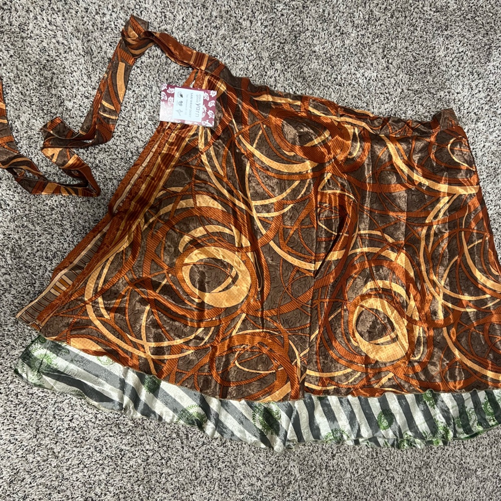 Darn Good Yarn sari wrap skirt tea length